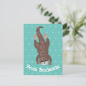 Niedliche Darstellung des Cartoon Postkarte (Stehend Vorderseite)