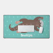 Niedliche Darstellung des Cartoon Schreibtischunterlage (Tastatur & Maus)