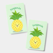 Niedliche Darstellung des Cartoon von Ananas Ausweis (Vorder- & Rückseite)