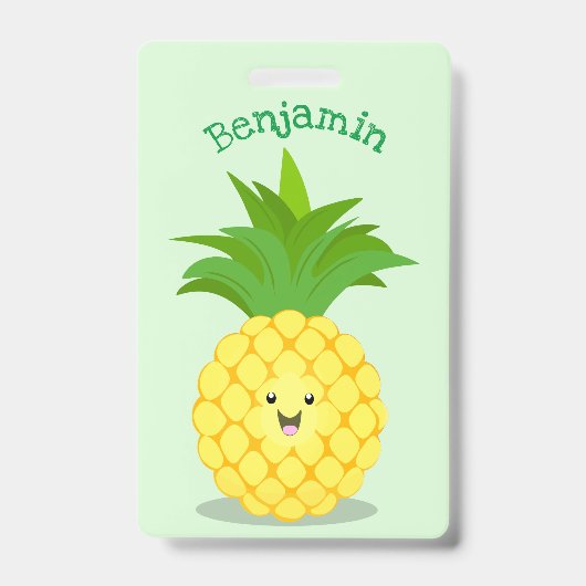 Niedliche Darstellung des Cartoon von Ananas Ausweis (Vorderseite)
