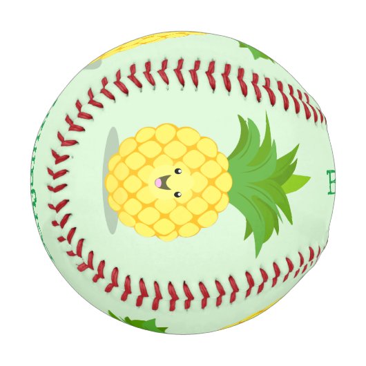 Niedliche Darstellung des Cartoon von Ananas Baseball (Vorderseite Links)