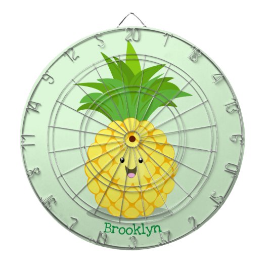 Niedliche Darstellung des Cartoon von Ananas Dartscheibe (vorne)