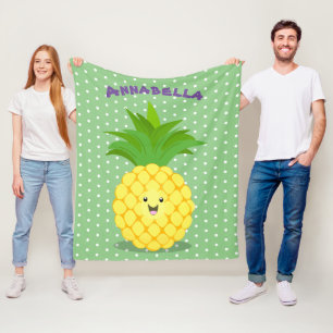 Niedliche Darstellung des Cartoon von Ananas Fleecedecke