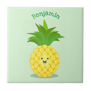 Niedliche Darstellung des Cartoon von Ananas Fliese