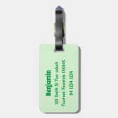 Niedliche Darstellung des Cartoon von Ananas Gepäckanhänger (Rückseite vertikal)