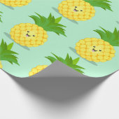 Niedliche Darstellung des Cartoon von Ananas Geschenkpapier (Ecke)