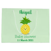 Niedliche Darstellung des Cartoon von Ananas Große Geschenktüte (Rückseite)