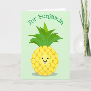 Niedliche Darstellung des Cartoon von Ananas Karte