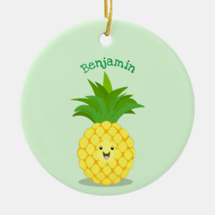 Niedliche Darstellung des Cartoon von Ananas Keramik Ornament