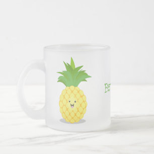 Niedliche Darstellung des Cartoon von Ananas Mattglastasse