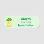 Niedliche Darstellung des Cartoon von Ananas Namensschild (Vorderseite)