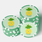 Niedliche Darstellung des Cartoon von Ananas Pokerchips (Stapel)