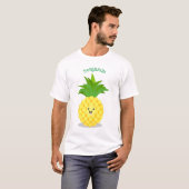 Niedliche Darstellung des Cartoon von Ananas T-Shirt (Vorne ganz)