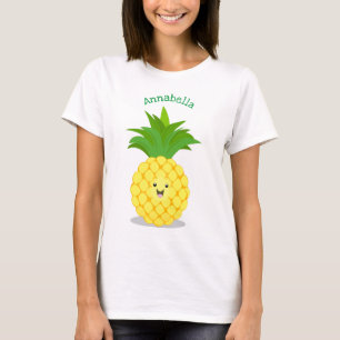Niedliche Darstellung des Cartoon von Ananas T-Shirt