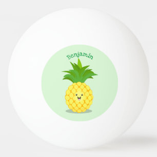 Niedliche Darstellung des Cartoon von Ananas Tischtennisball