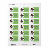 Niedliche Darstellung des Cartoon von Clydesdale Adressaufkleber (Vorne)