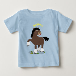 Niedliche Darstellung des Cartoon von Clydesdale Baby T-shirt