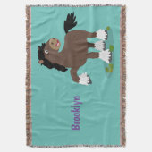 Niedliche Darstellung des Cartoon von Clydesdale Decke (Vorderseite Vertikal)