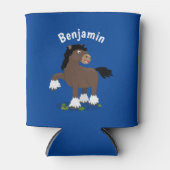 Niedliche Darstellung des Cartoon von Clydesdale Dosenkühler (Vorderseite)