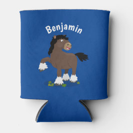 Niedliche Darstellung des Cartoon von Clydesdale Dosenkühler