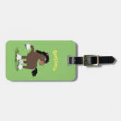 Niedliche Darstellung des Cartoon von Clydesdale Gepäckanhänger (Vorderseite horizontal)