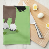 Niedliche Darstellung des Cartoon von Clydesdale Geschirrtuch (Viertel Falte)