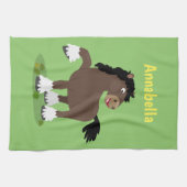 Niedliche Darstellung des Cartoon von Clydesdale Geschirrtuch (Horizontal)