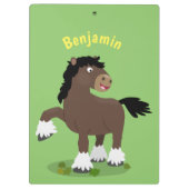 Niedliche Darstellung des Cartoon von Clydesdale Klemmbrett (Rückseite)