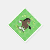 Niedliche Darstellung des Cartoon von Clydesdale Serviette (Ecke)