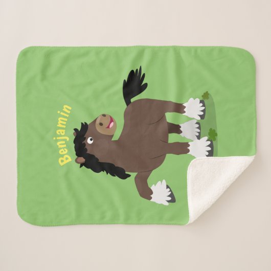 Niedliche Darstellung des Cartoon von Clydesdale Sherpadecke (Vorderseite (Horizontal))