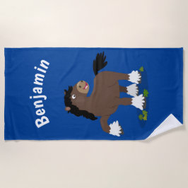 Niedliche Darstellung des Cartoon von Clydesdale Strandtuch