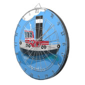 Niedliche Darstellung des Cartoon von Schleppnetze Dartscheibe (Vorderseite rechts)