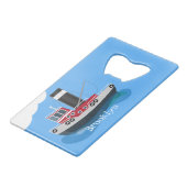 Niedliche Darstellung des Cartoon von Schleppnetze Geldbeutel Flaschenöffner (Vorderseite Schrägansicht)