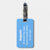 Niedliche Darstellung des Cartoon von Schleppnetze Gepäckanhänger (Rückseite vertikal)