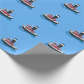 Niedliche Darstellung des Cartoon von Schleppnetze Geschenkpapier (Ecke)