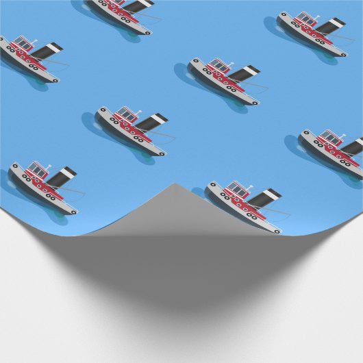 Niedliche Darstellung des Cartoon von Schleppnetze Geschenkpapier (Ecke)