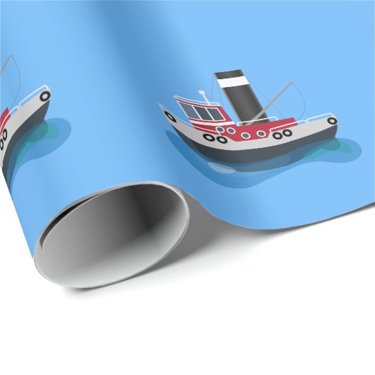 Niedliche Darstellung des Cartoon von Schleppnetze Geschenkpapier (Rolleneckpunkt)