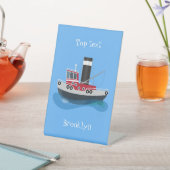 Niedliche Darstellung des Cartoon von Schleppnetze Sockelschild (In SItu)