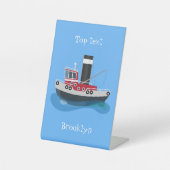 Niedliche Darstellung des Cartoon von Schleppnetze Sockelschild (Vorderseite)