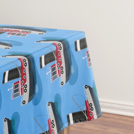 Niedliche Darstellung des Cartoon von Schleppnetze Tischdecke (Beispiel)