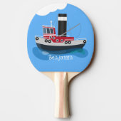 Niedliche Darstellung des Cartoon von Schleppnetze Tischtennis Schläger (Rückseite)