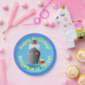 Niedliche Darstellung des Cartoon von Schleppschif Pappteller (Party)