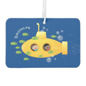 Niedliche Darstellung des Cartoon von Unterseefisc Autolufterfrischer (Rückseite)