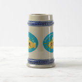 Niedliche Darstellung des Cartoon von Unterseefisc Bierglas (Mittel)