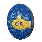 Niedliche Darstellung des Cartoon von Unterseefisc Dartscheibe (Vorderseite rechts)