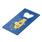 Niedliche Darstellung des Cartoon von Unterseefisc Geldbeutel Flaschenöffner (Vorderseite Schrägansicht)