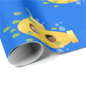 Niedliche Darstellung des Cartoon von Unterseefisc Geschenkpapier (Rolleneckpunkt)