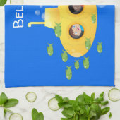 Niedliche Darstellung des Cartoon von Unterseefisc Geschirrtuch (Gefaltet)