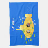 Niedliche Darstellung des Cartoon von Unterseefisc Geschirrtuch (Vertikal)