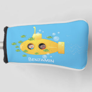 Niedliche Darstellung des Cartoon von Unterseefisc Golf Headcover